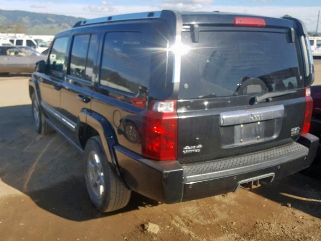 1J8HG58206C170795 - 2006 JEEP COMMANDER BLACK photo 3