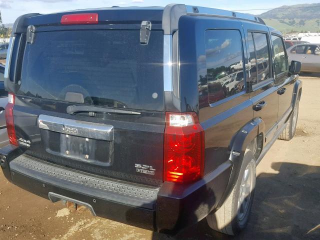 1J8HG58206C170795 - 2006 JEEP COMMANDER BLACK photo 4