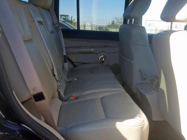 1J8HG58206C170795 - 2006 JEEP COMMANDER BLACK photo 6