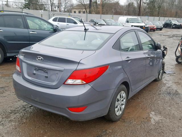 KMHCT4AE3HU219024 - 2017 HYUNDAI ACCENT SE GRAY photo 4