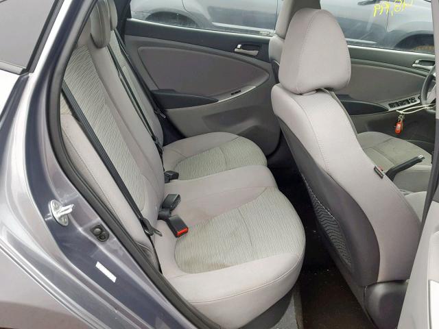 KMHCT4AE3HU219024 - 2017 HYUNDAI ACCENT SE GRAY photo 6