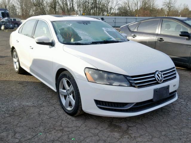 1VWBP7A33DC123153 - 2013 VOLKSWAGEN PASSAT SE WHITE photo 1