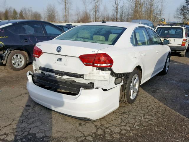 1VWBP7A33DC123153 - 2013 VOLKSWAGEN PASSAT SE WHITE photo 4