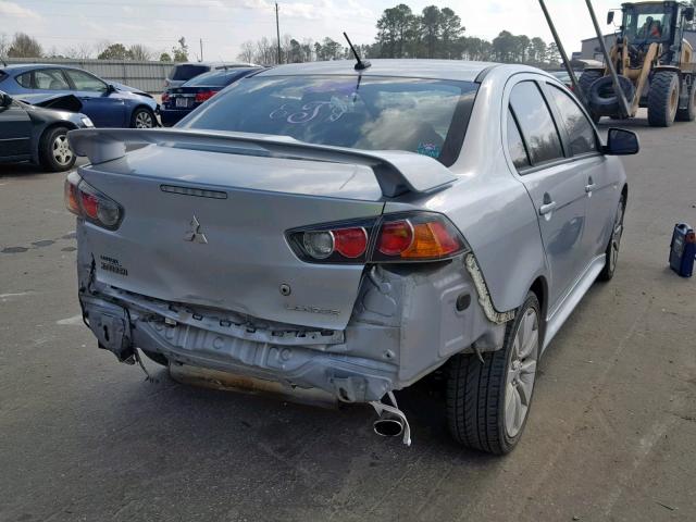 JA32U8FW1AU026056 - 2010 MITSUBISHI LANCER GTS SILVER photo 4