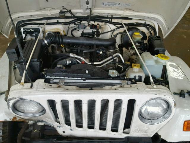 1J4FA59S7YP770167 - 2000 JEEP WRANGLER / WHITE photo 7