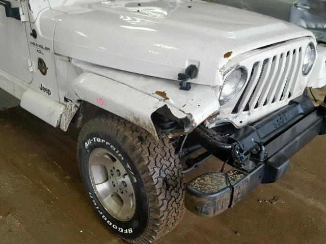 1J4FA59S7YP770167 - 2000 JEEP WRANGLER / WHITE photo 9