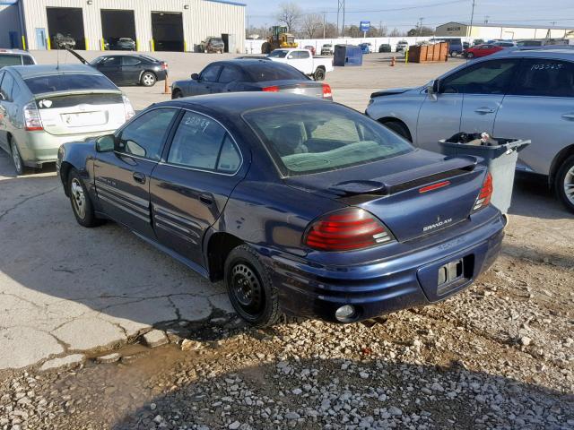 1G2NE52T9YM833946 - 2000 PONTIAC GRAND AM S BLUE photo 3