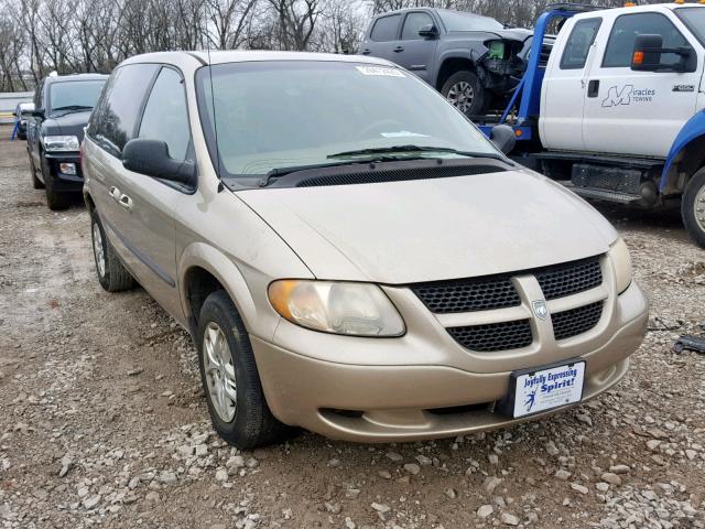 1B4GP45392B679811 - 2002 DODGE CARAVAN SP TAN photo 1