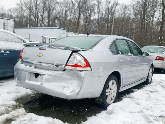 2G1WB5EN1A1191111 - 2010 CHEVROLET IMPALA LT SILVER photo 4