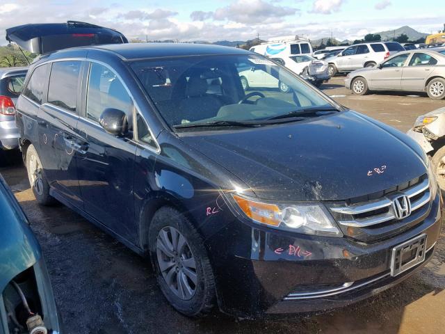 5FNRL5H44FB012987 - 2015 HONDA ODYSSEY EX BLACK photo 1