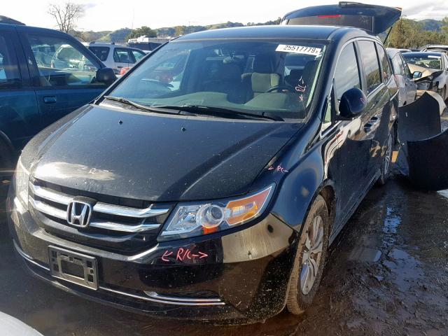 5FNRL5H44FB012987 - 2015 HONDA ODYSSEY EX BLACK photo 2