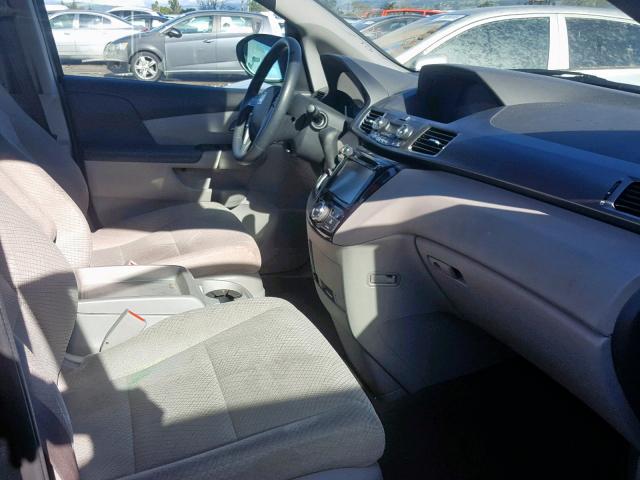 5FNRL5H44FB012987 - 2015 HONDA ODYSSEY EX BLACK photo 5