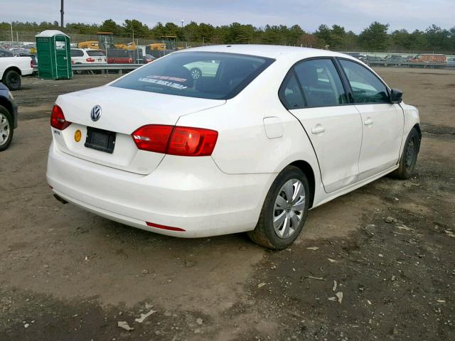 3VW2K7AJ8CM386104 - 2012 VOLKSWAGEN JETTA BASE WHITE photo 4