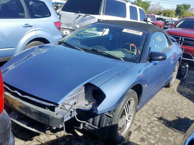 4A3AE75H83E006047 - 2003 MITSUBISHI ECLIPSE SP BLUE photo 2