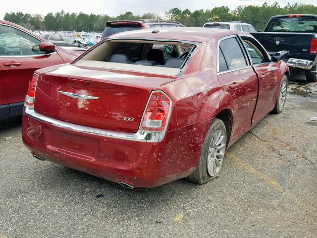 2C3CCAAG8CH165756 - 2012 CHRYSLER 300 RED photo 4