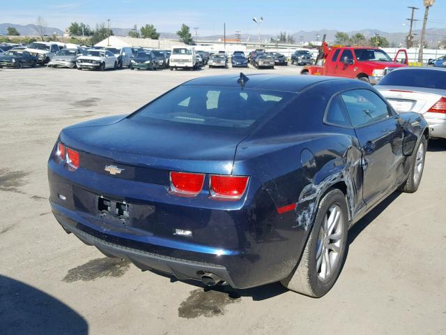 2G1FA1ED0B9133092 - 2011 CHEVROLET CAMARO LS BLUE photo 4