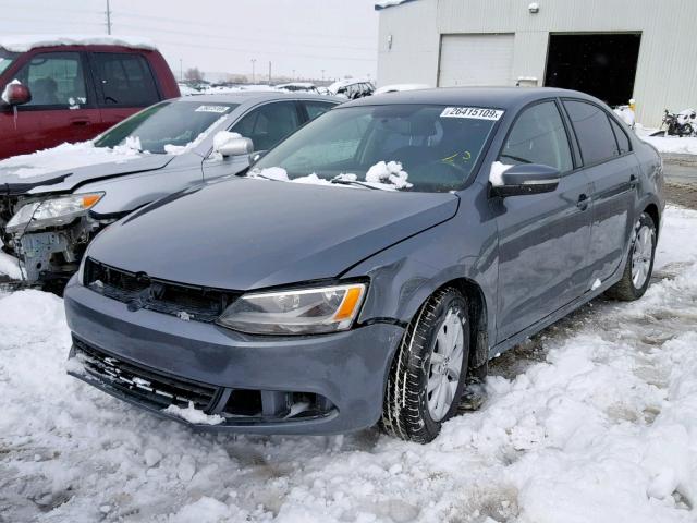 3VWDP7AJ8CM302101 - 2012 VOLKSWAGEN JETTA SE GRAY photo 2