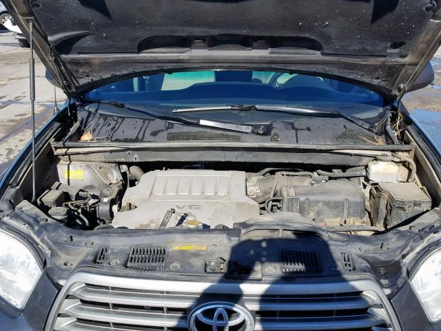 5TDBK3EH9AS001892 - 2010 TOYOTA HIGHLANDER BLACK photo 7