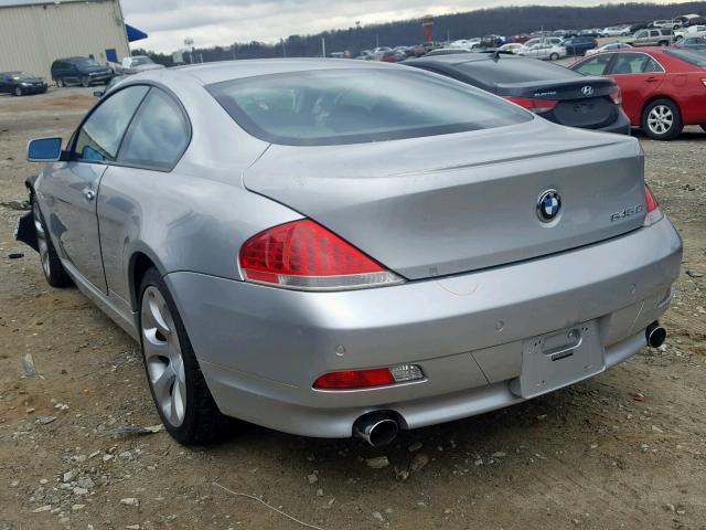 WBAEH73434B190910 - 2004 BMW 645 CI AUT SILVER photo 3