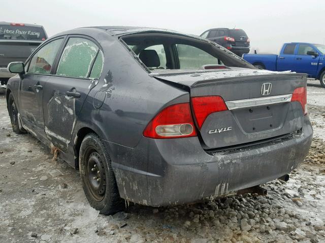 2HGFA16269H102192 - 2009 HONDA CIVIC DX GRAY photo 3