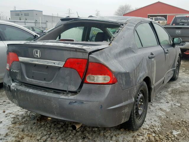 2HGFA16269H102192 - 2009 HONDA CIVIC DX GRAY photo 4