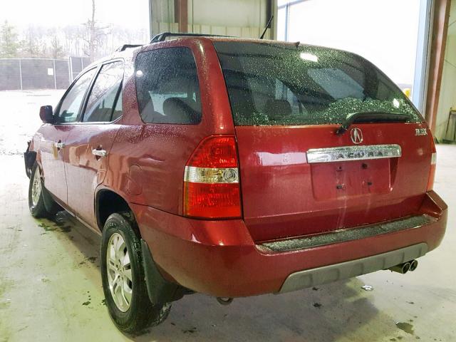 2HNYD187X3H515886 - 2003 ACURA MDX TOURIN RED photo 3