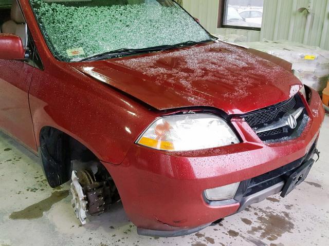 2HNYD187X3H515886 - 2003 ACURA MDX TOURIN RED photo 9