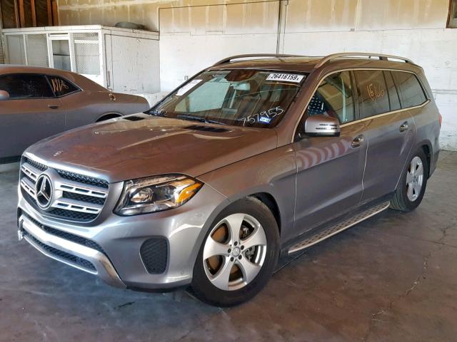 4JGDF6EE7HA757955 - 2017 MERCEDES-BENZ GLS 450 4M GRAY photo 2