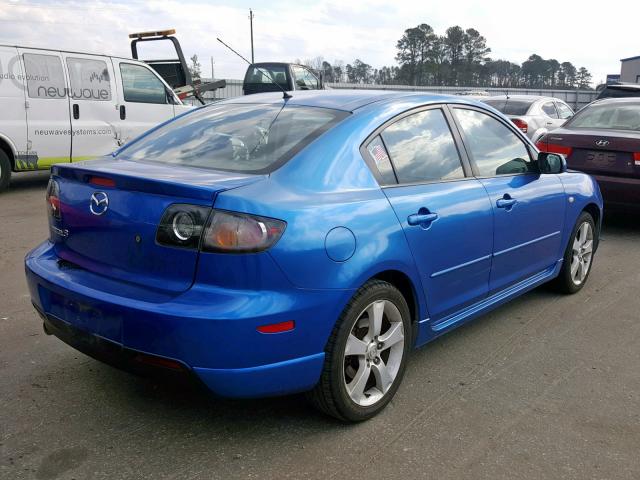 JM1BK323551249455 - 2005 MAZDA 3 S BLUE photo 4