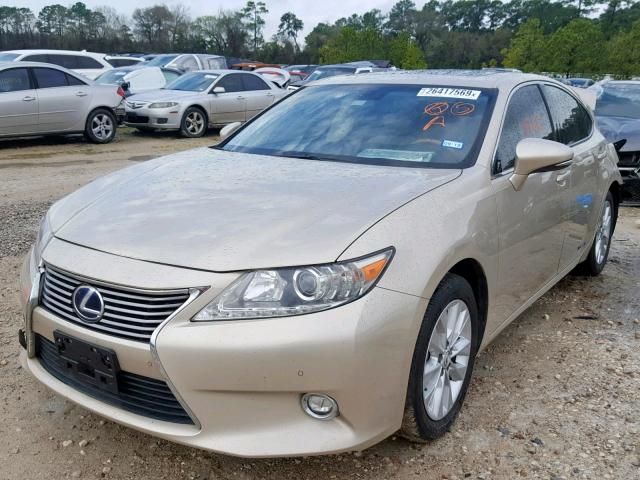 JTHBW1GG3E2075138 - 2014 LEXUS ES 300H TAN photo 2