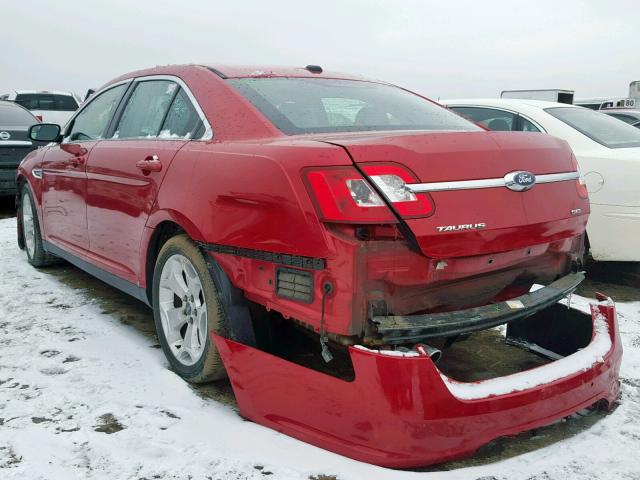 1FAHP2EW9CG112241 - 2012 FORD TAURUS SEL RED photo 3