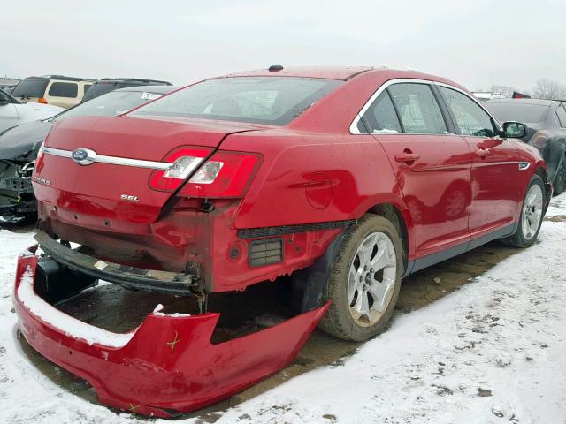 1FAHP2EW9CG112241 - 2012 FORD TAURUS SEL RED photo 4