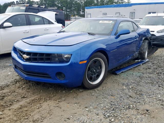 2G1FA1E37C9172593 - 2012 CHEVROLET CAMARO LS BLUE photo 2