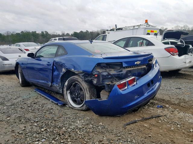 2G1FA1E37C9172593 - 2012 CHEVROLET CAMARO LS BLUE photo 3