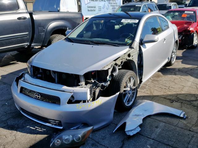 JTKDE167780241605 - 2008 TOYOTA SCION TC SILVER photo 2