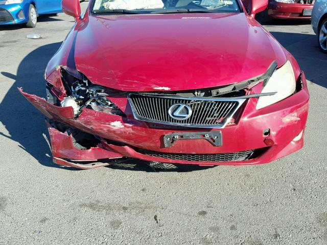 JTHBK262065012988 - 2006 LEXUS IS 250 RED photo 9