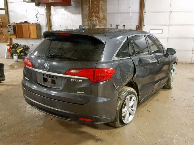 5J8TB4H32FL031014 - 2015 ACURA RDX CHARCOAL photo 4