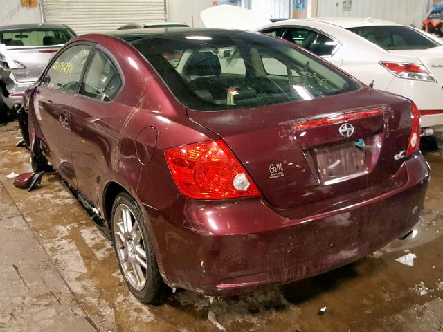 JTKDE167360107185 - 2006 TOYOTA SCION TC MAROON photo 3