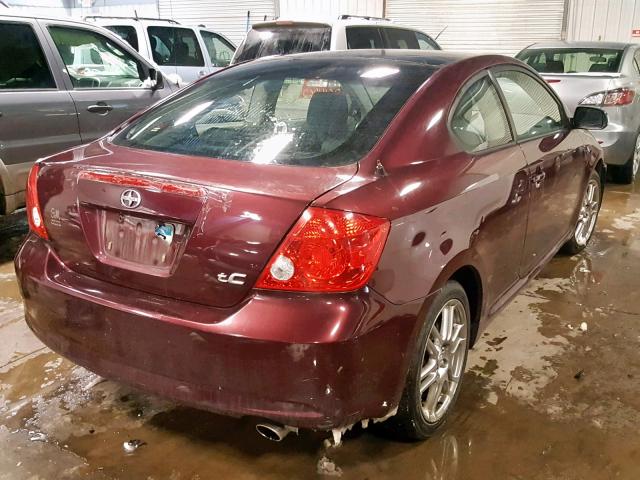 JTKDE167360107185 - 2006 TOYOTA SCION TC MAROON photo 4
