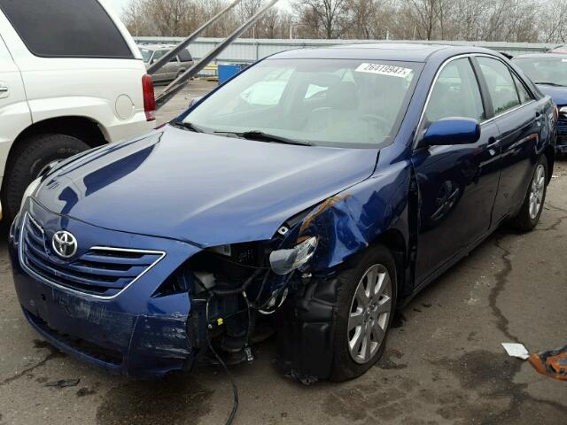 4T1BK46K37U029736 - 2007 TOYOTA CAMRY LE BLUE photo 2