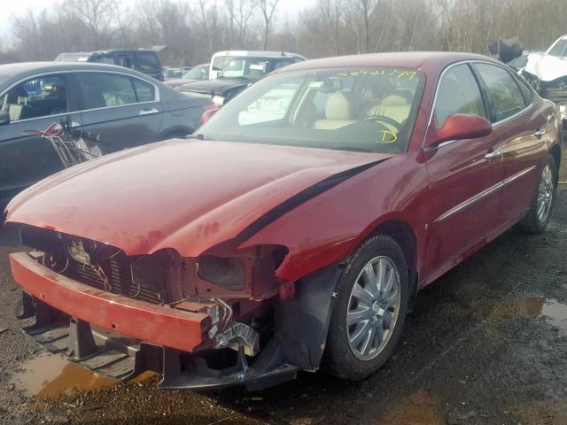 2G4WD582481367609 - 2008 BUICK LACROSSE C RED photo 2