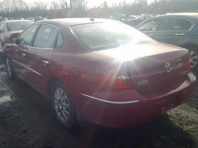 2G4WD582481367609 - 2008 BUICK LACROSSE C RED photo 3