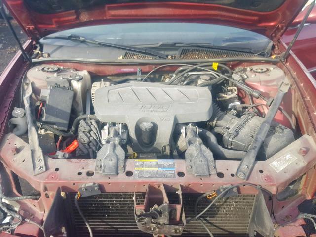 2G4WD582481367609 - 2008 BUICK LACROSSE C RED photo 7