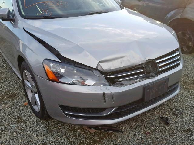 1VWBP7A35CC101735 - 2012 VOLKSWAGEN PASSAT SE SILVER photo 9