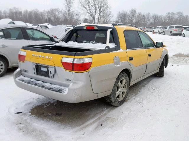 4S4BT62C337112101 - 2003 SUBARU BAJA SPORT YELLOW photo 4