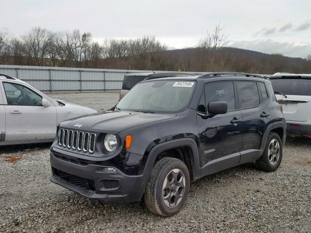 ZACCJBAB9HPF27191 - 2017 JEEP RENEGADE S BLACK photo 2