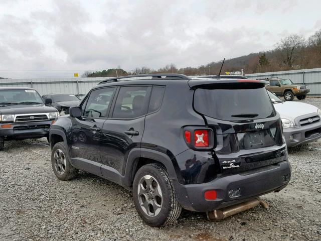 ZACCJBAB9HPF27191 - 2017 JEEP RENEGADE S შავი ფოტო 3