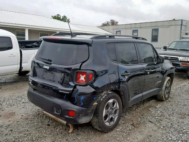ZACCJBAB9HPF27191 - 2017 JEEP RENEGADE S შავი ფოტო 4