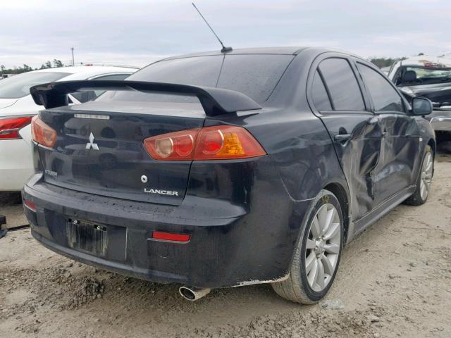 JA3AU86W59U040260 - 2009 MITSUBISHI LANCER GTS BLACK photo 4