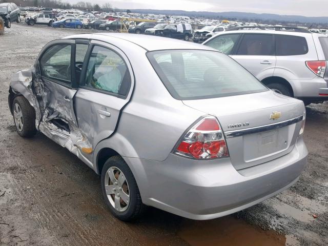 KL1TD56608B282982 - 2008 CHEVROLET AVEO BASE ვერცხლისფერი ფოტო 3